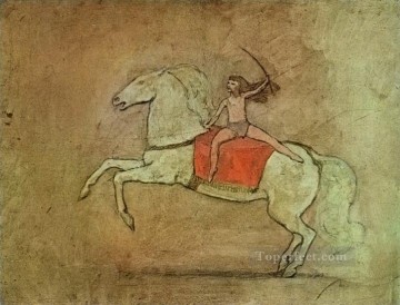  cubist - Equestrian on horseback 1905 cubist Pablo Picasso